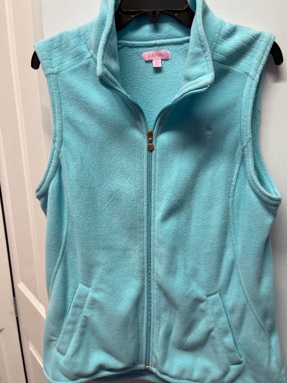 Lilly Pulitzer GUC XL Fleece turquoise Vest